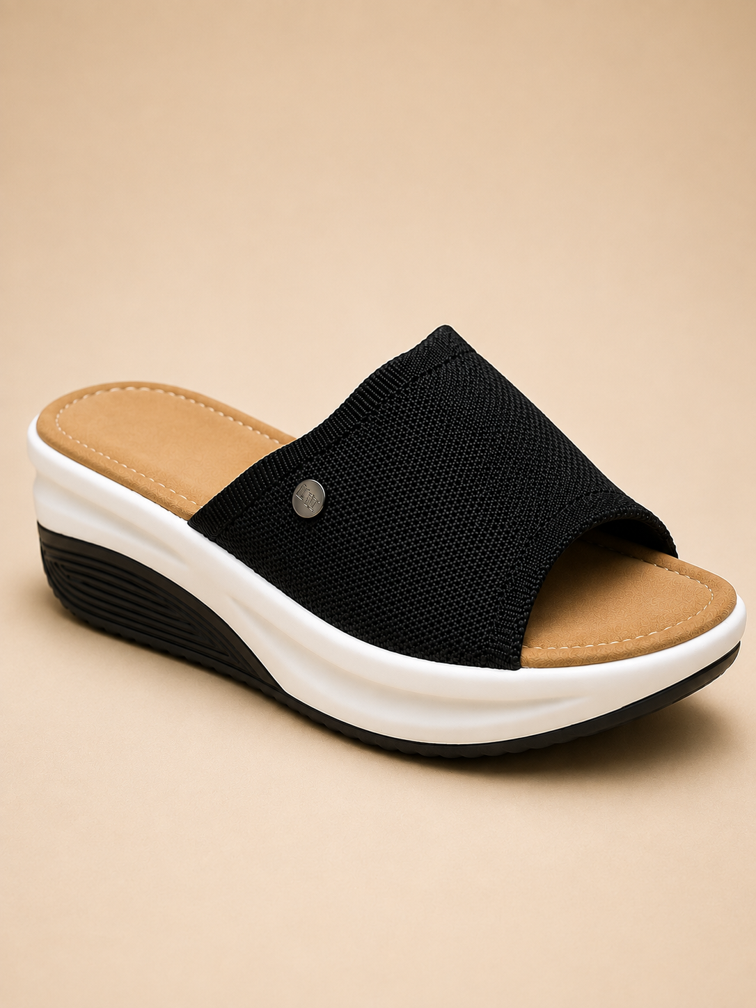 Chalas de Verano Con Plataforma Mujer Negras