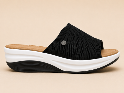 Chalas de Verano Con Plataforma Mujer Negras