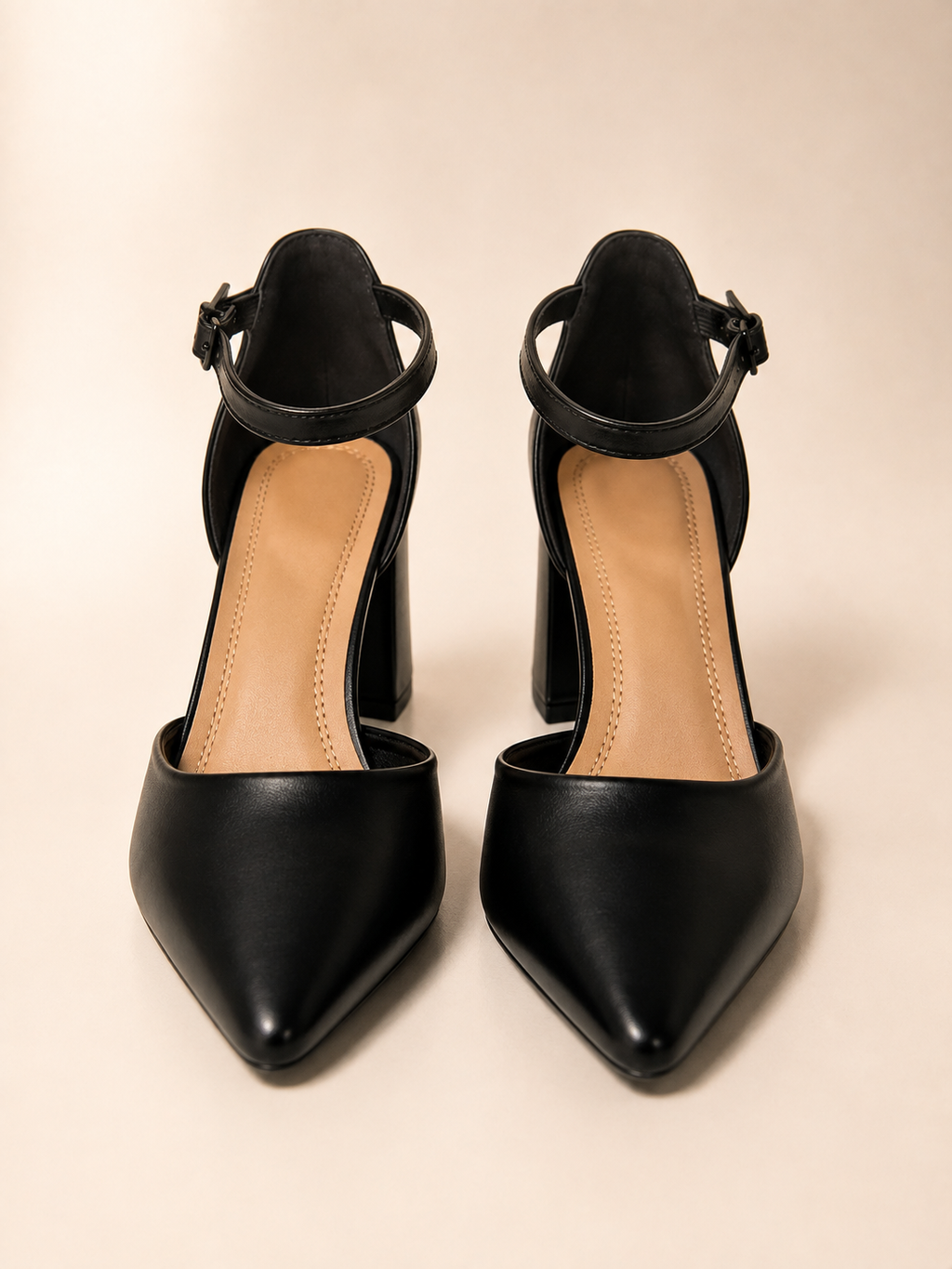 Tacones Mujer Negros Pu Tacón 6 Cm