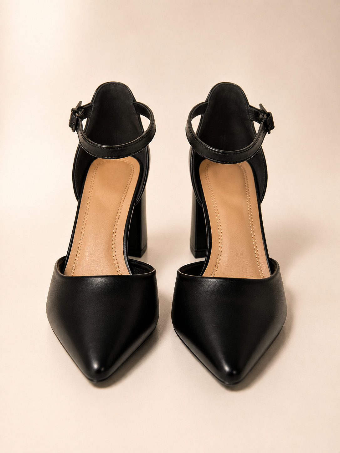 Tacones Mujer Negros Pu Tacón 6 Cm