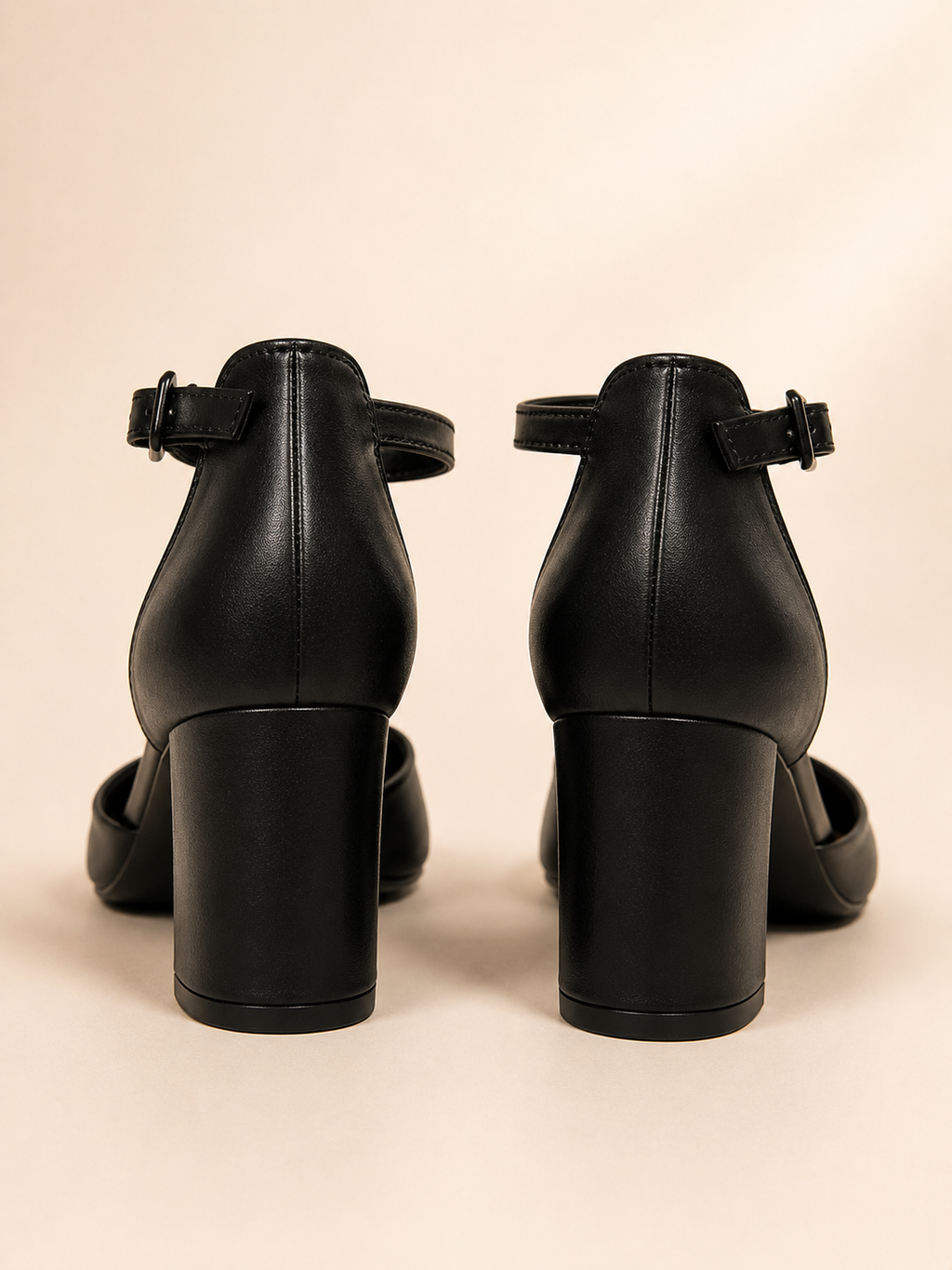Tacones Mujer Negros Pu Tacón 6 Cm