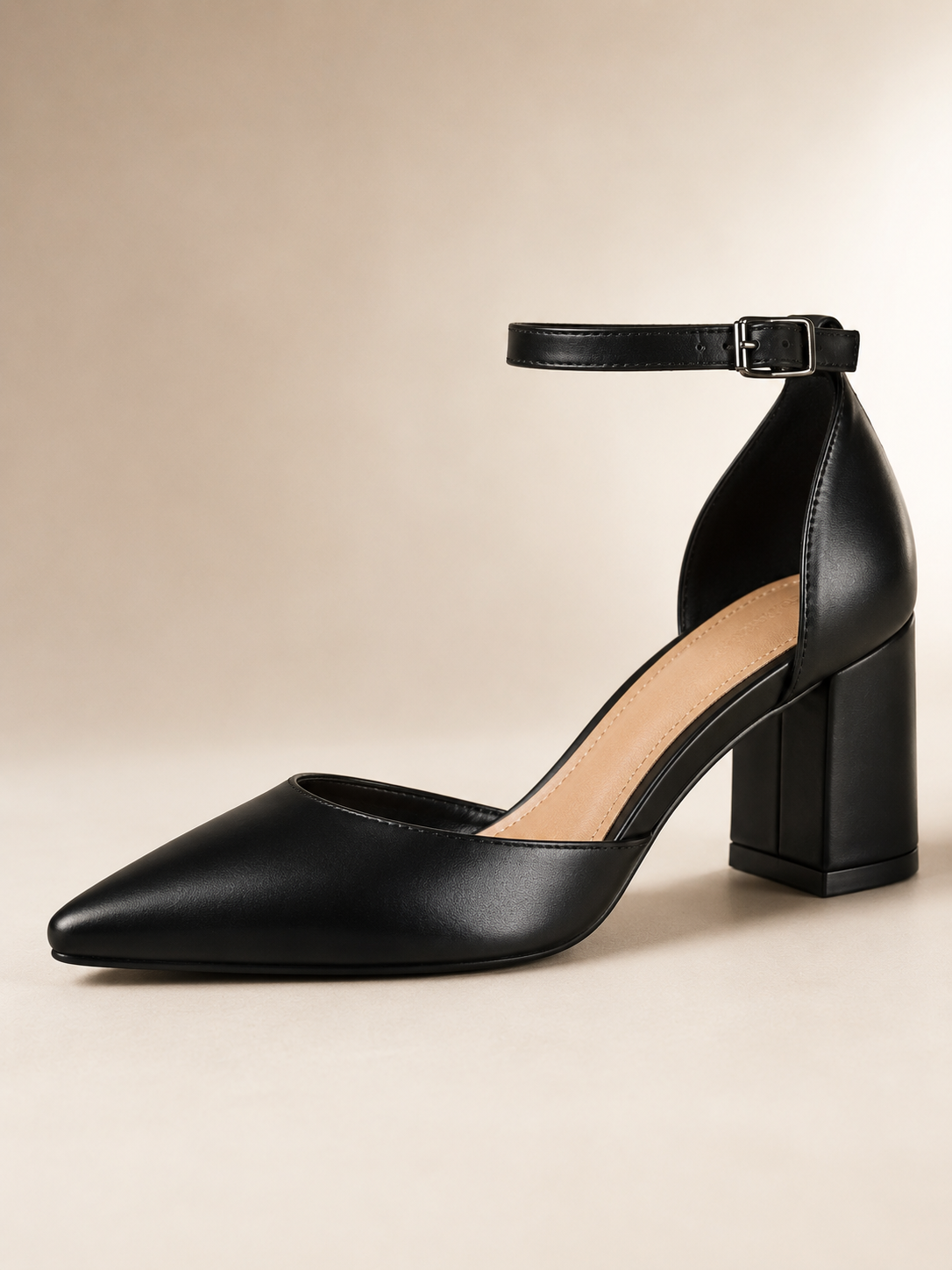Tacones Mujer Negros Pu Tacón 6 Cm