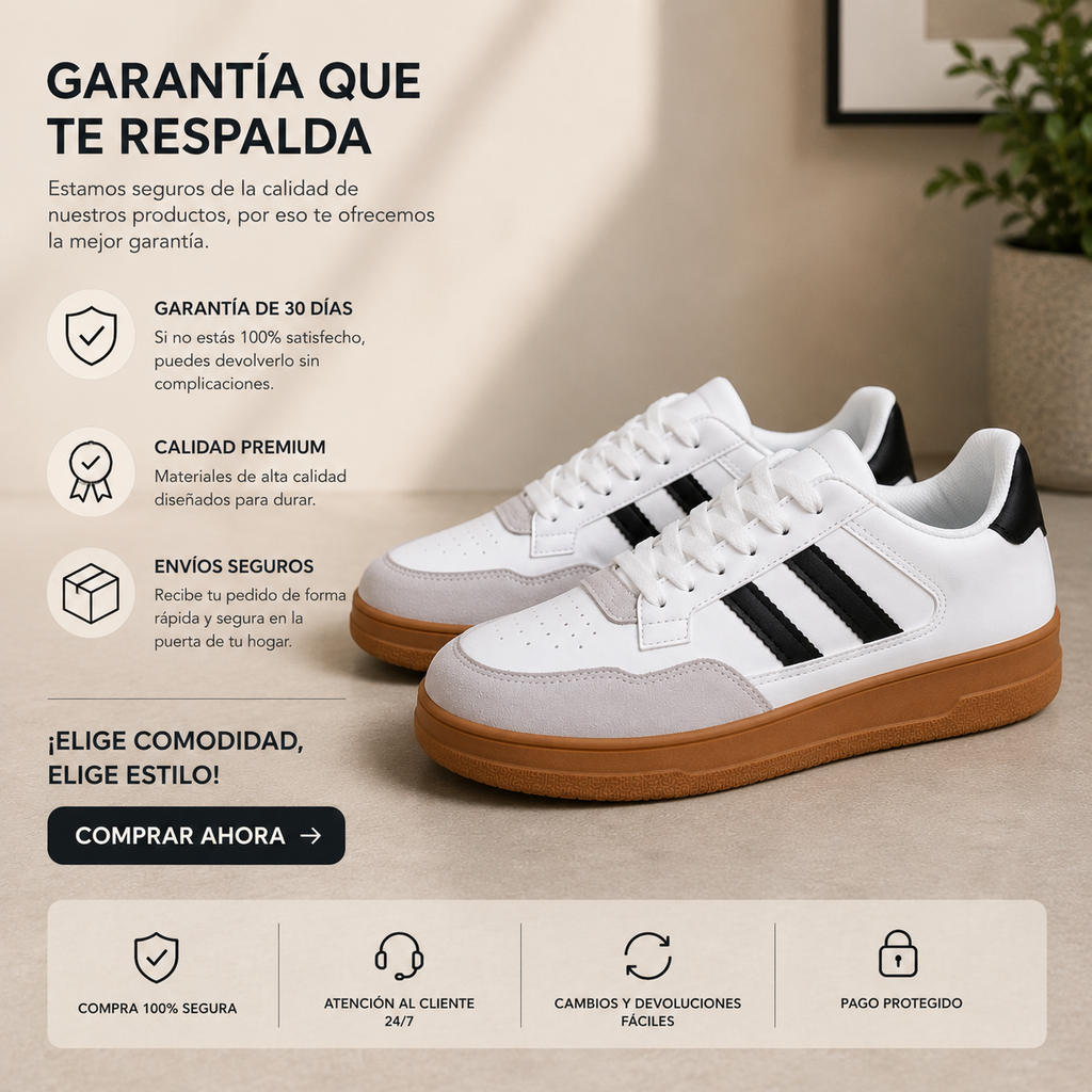 Zapatillas Urbanas Blancas de Plataforma