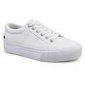 Zapatillas de Lonas Blancas Enteras Moda Urbana