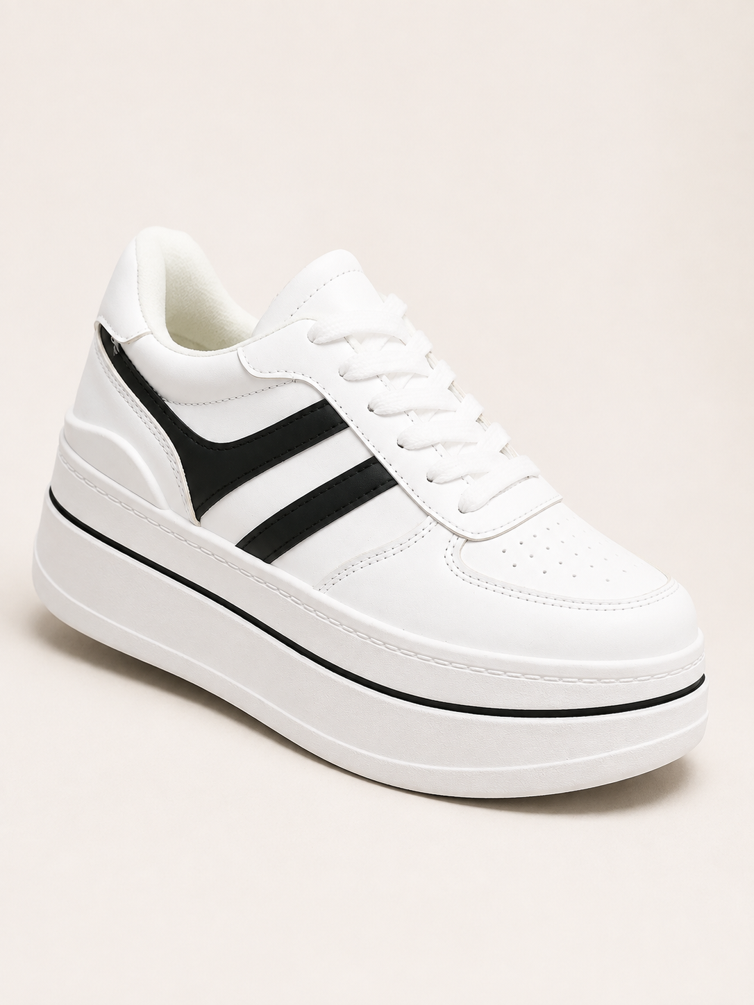 Zapatillas Blancas con Plataforma Alta Mujer 5 cm