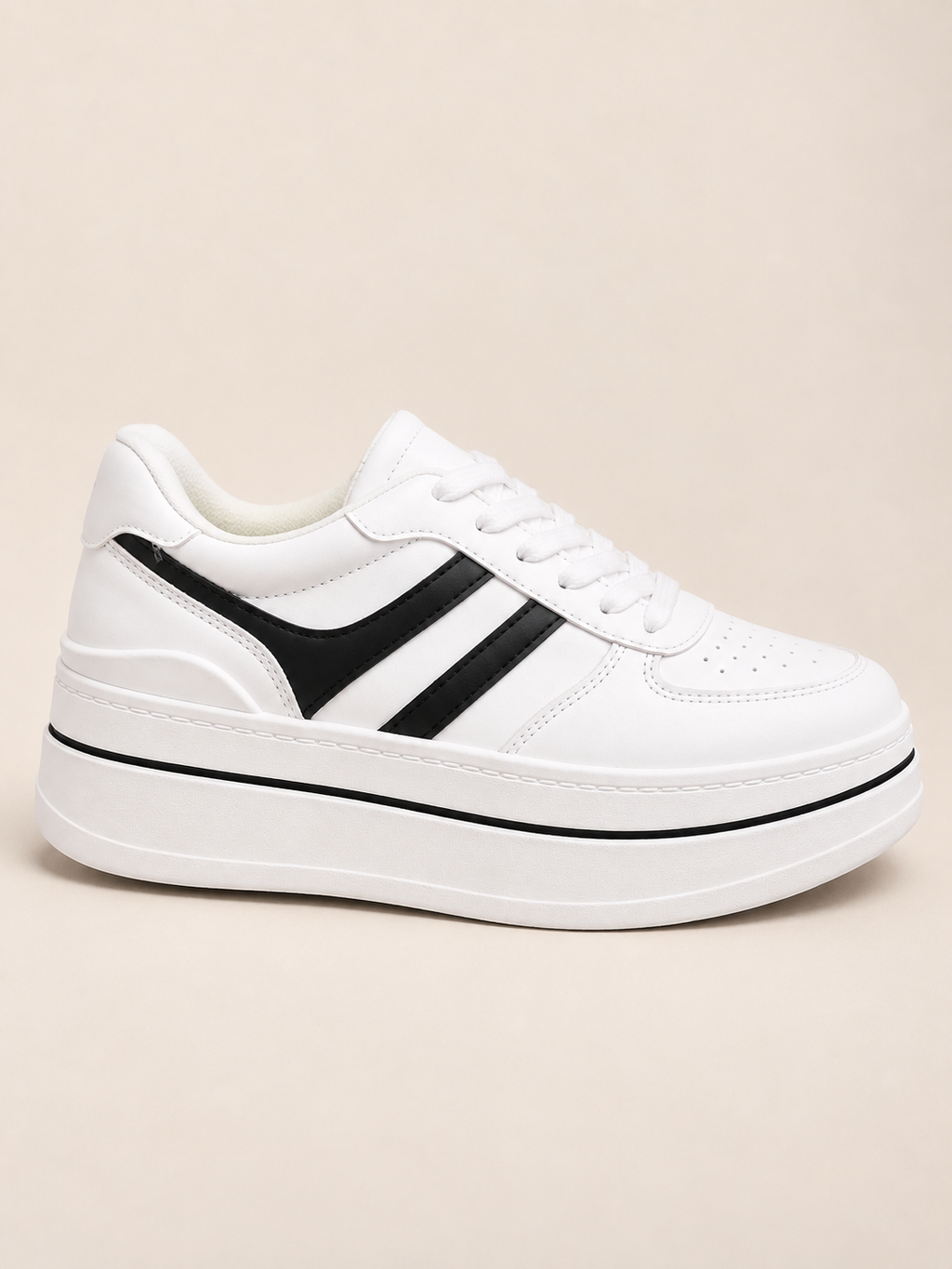 Zapatillas Blancas con Plataforma Alta Mujer 5 cm