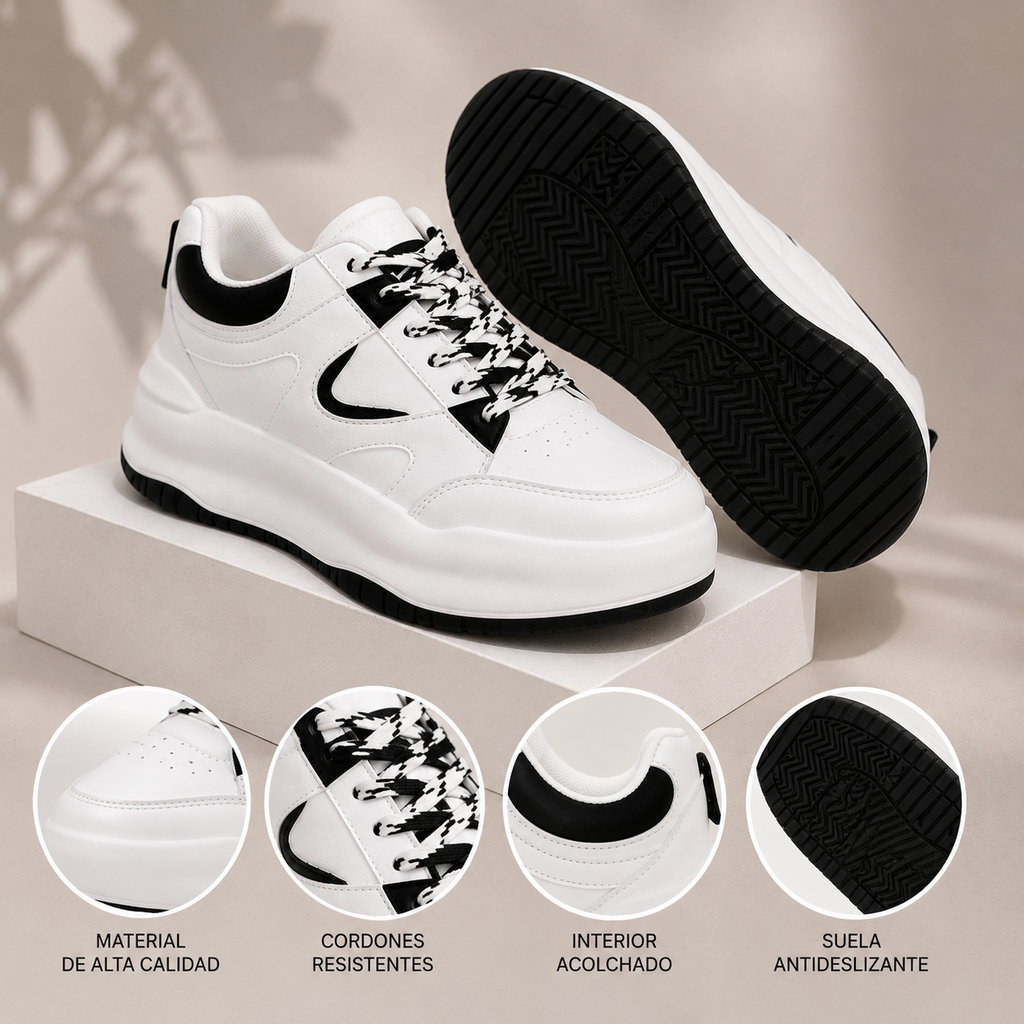 Zapatillas Ecocuero de Damas Ecocuero Plataforma