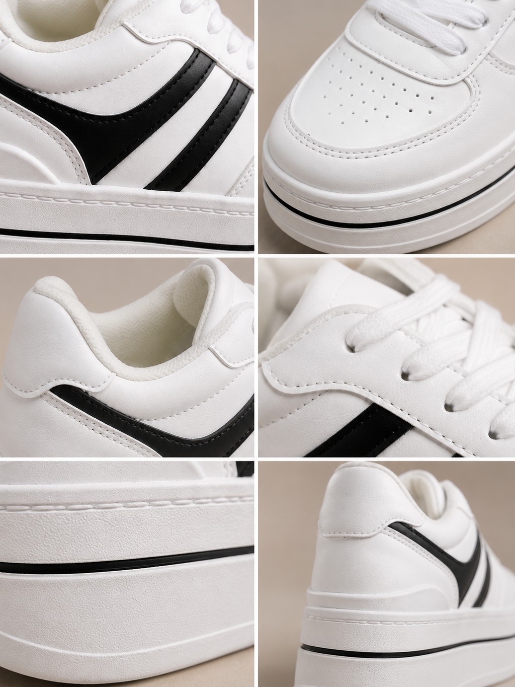 Zapatillas Blancas con Plataforma Alta Mujer 5 cm