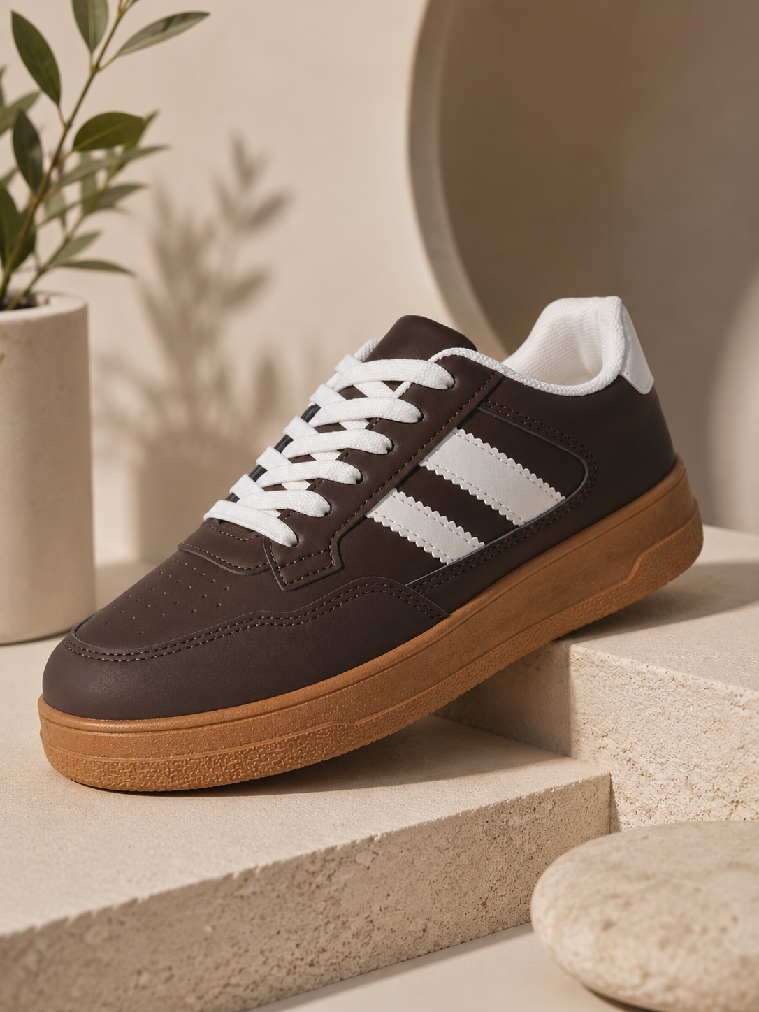 Zapatillas de Mujer Urbanas Cafe Con Plataforma