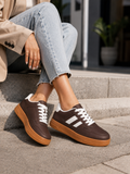 Zapatillas de Mujer Urbanas Cafe Con Plataforma