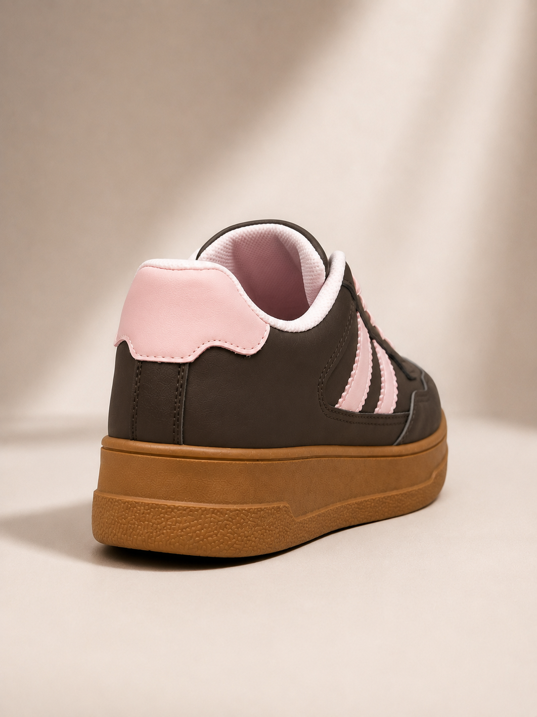 Zapatillas De Mujer Cafe Con Rosado