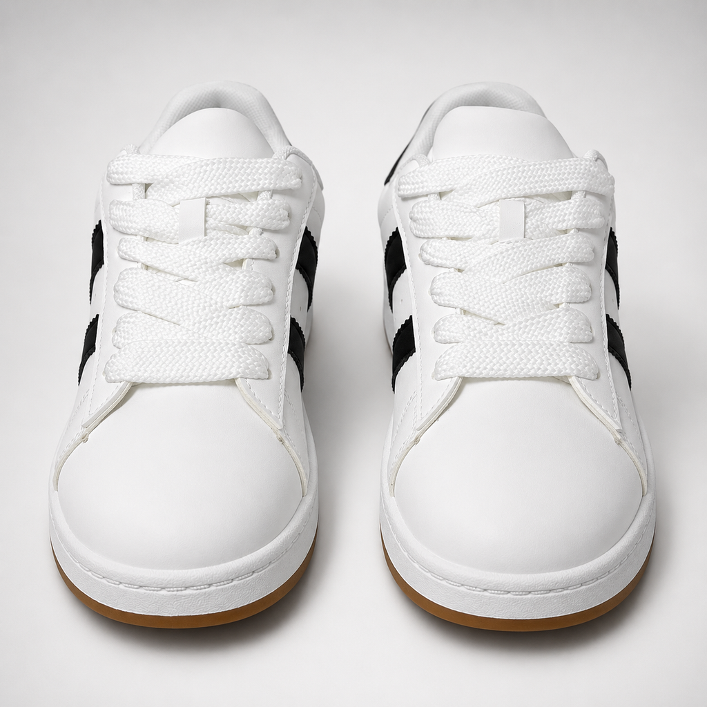 Zapatillas Mujer Blancas Urbanas con Plataforma Ecocuero