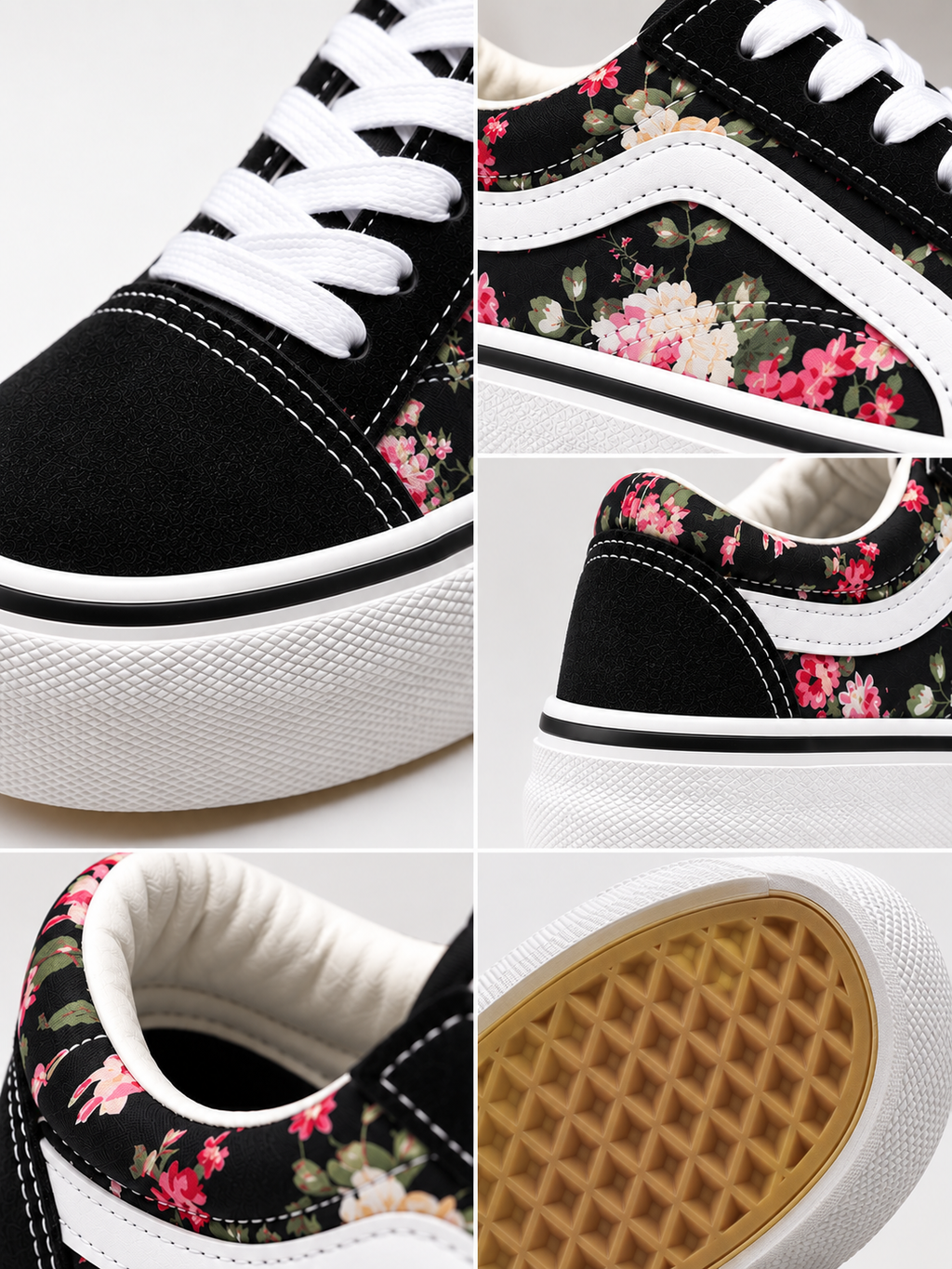 Zapatillas Con Plataforma Floreada