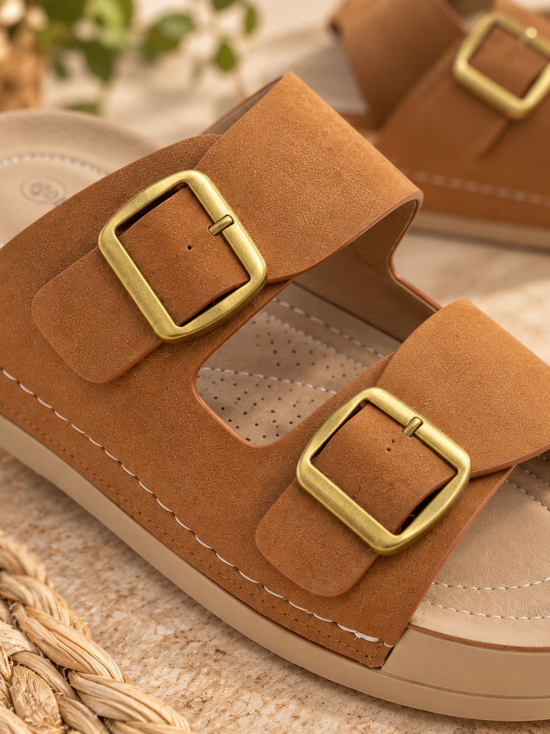 Sandalias de Mujer Color Camell Urbanas y Comodas
