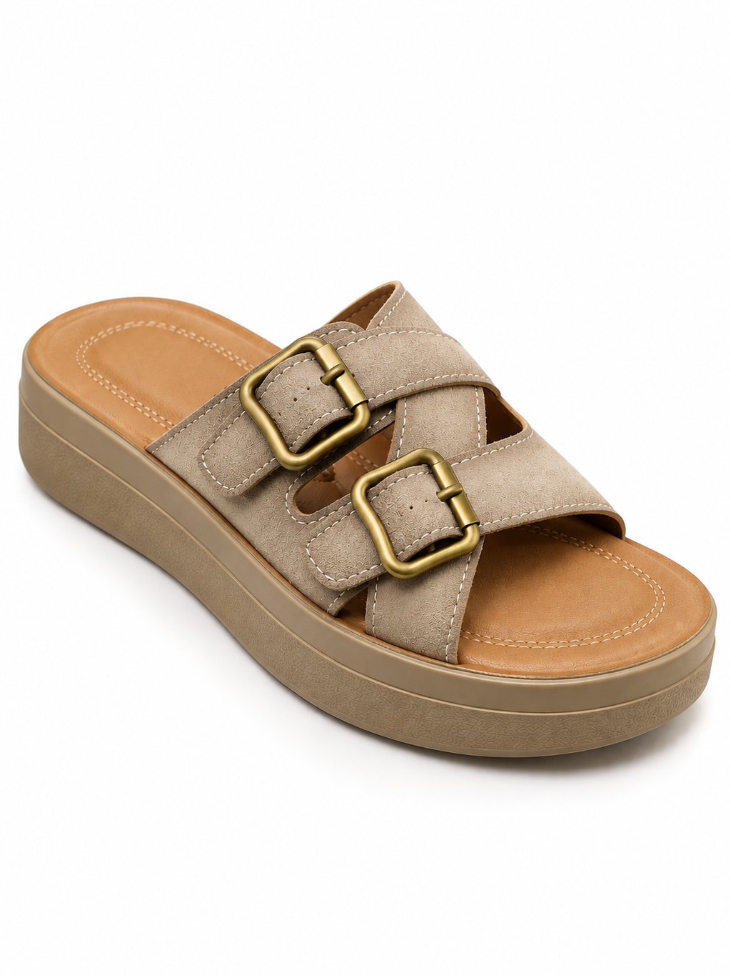 Chalas de Verano Beige Sandalias de Mujer