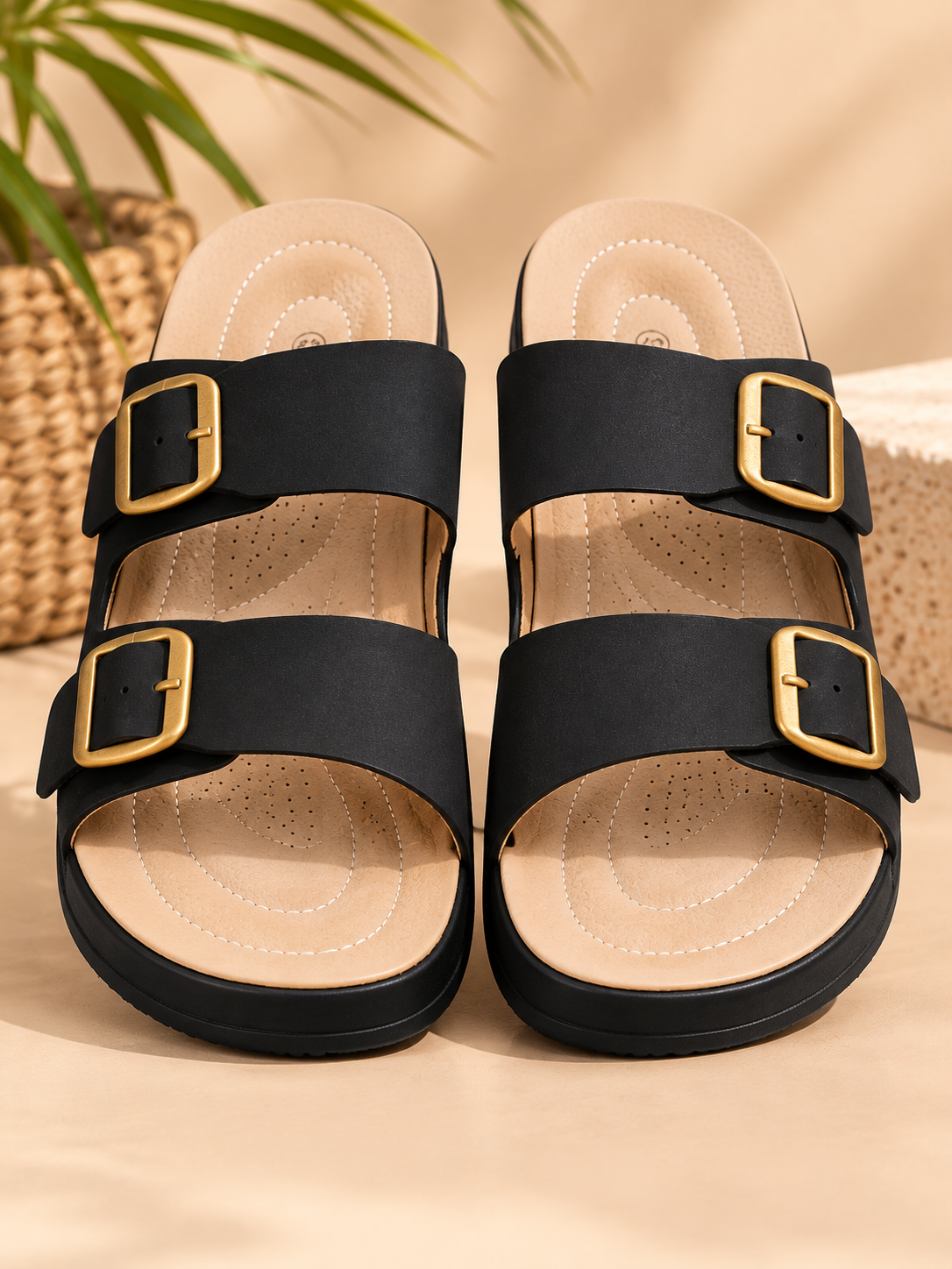 Chalas de Verano Negras Urbanas Comodas