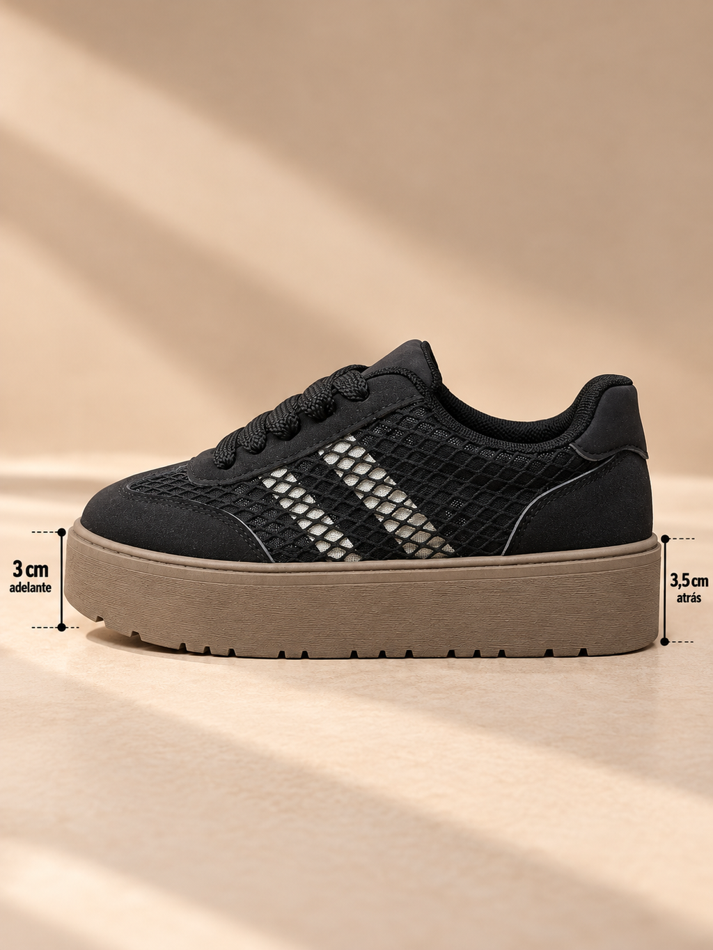 Zapatillas de Mujer Negras Plataforma Urbanas