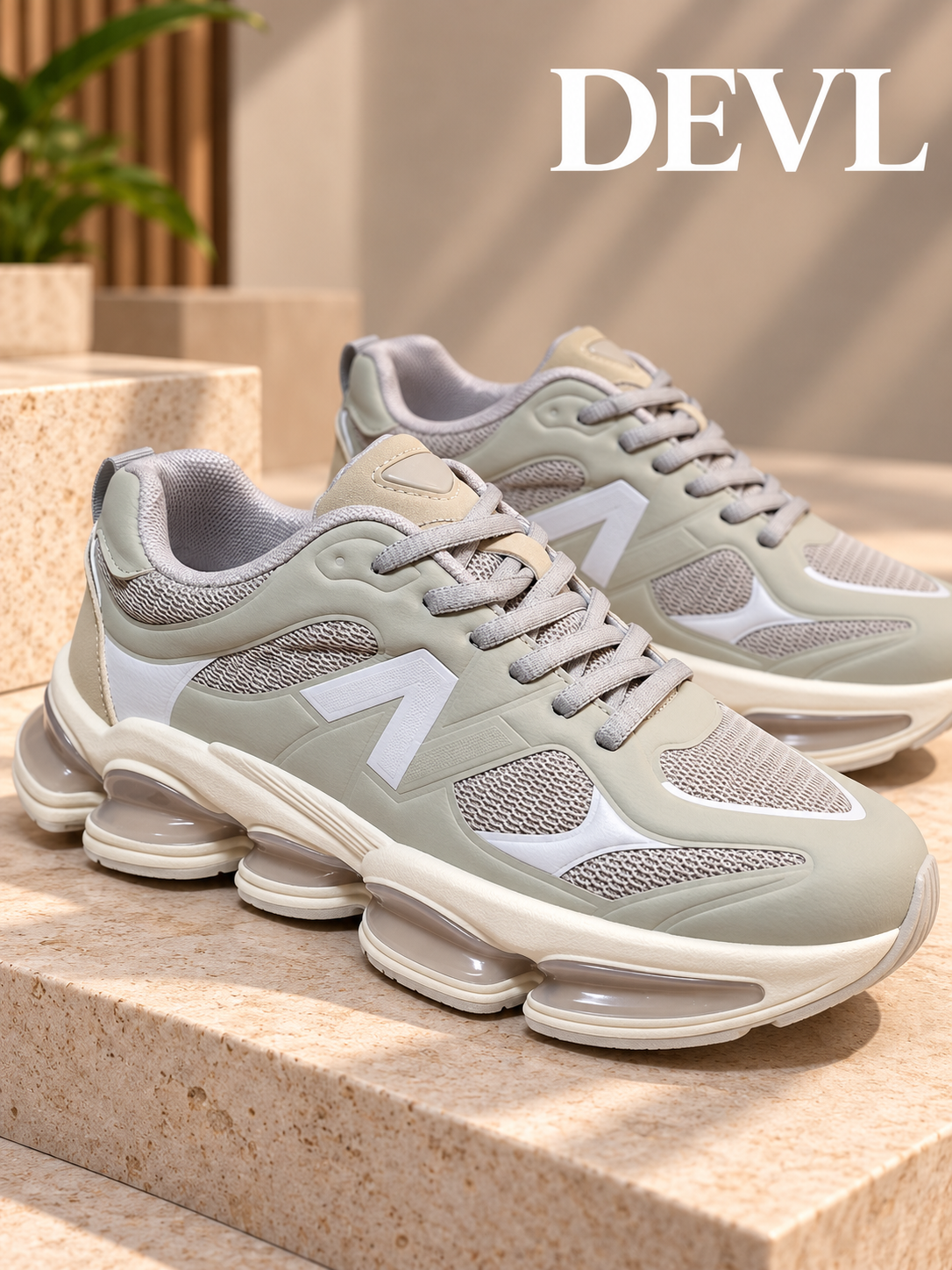 Zapatillas Urbanas Deportivas de Mujer Beige
