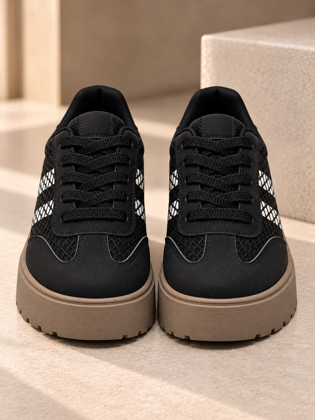 Zapatillas de Mujer Negras Plataforma Urbanas